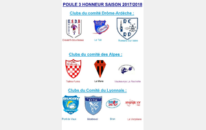 Poules Honneur 2017/2018