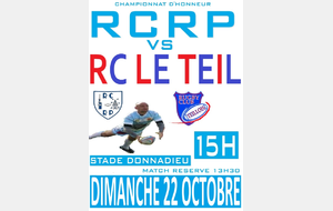 Matchs Séniors : RCRP - LE TEIL