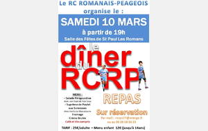 SOIREE DU CLUB : LE DÎNER DU RCRP