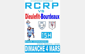 Matchs Séniors : RCRP - US DIEULEFIT BOURDEAUX
